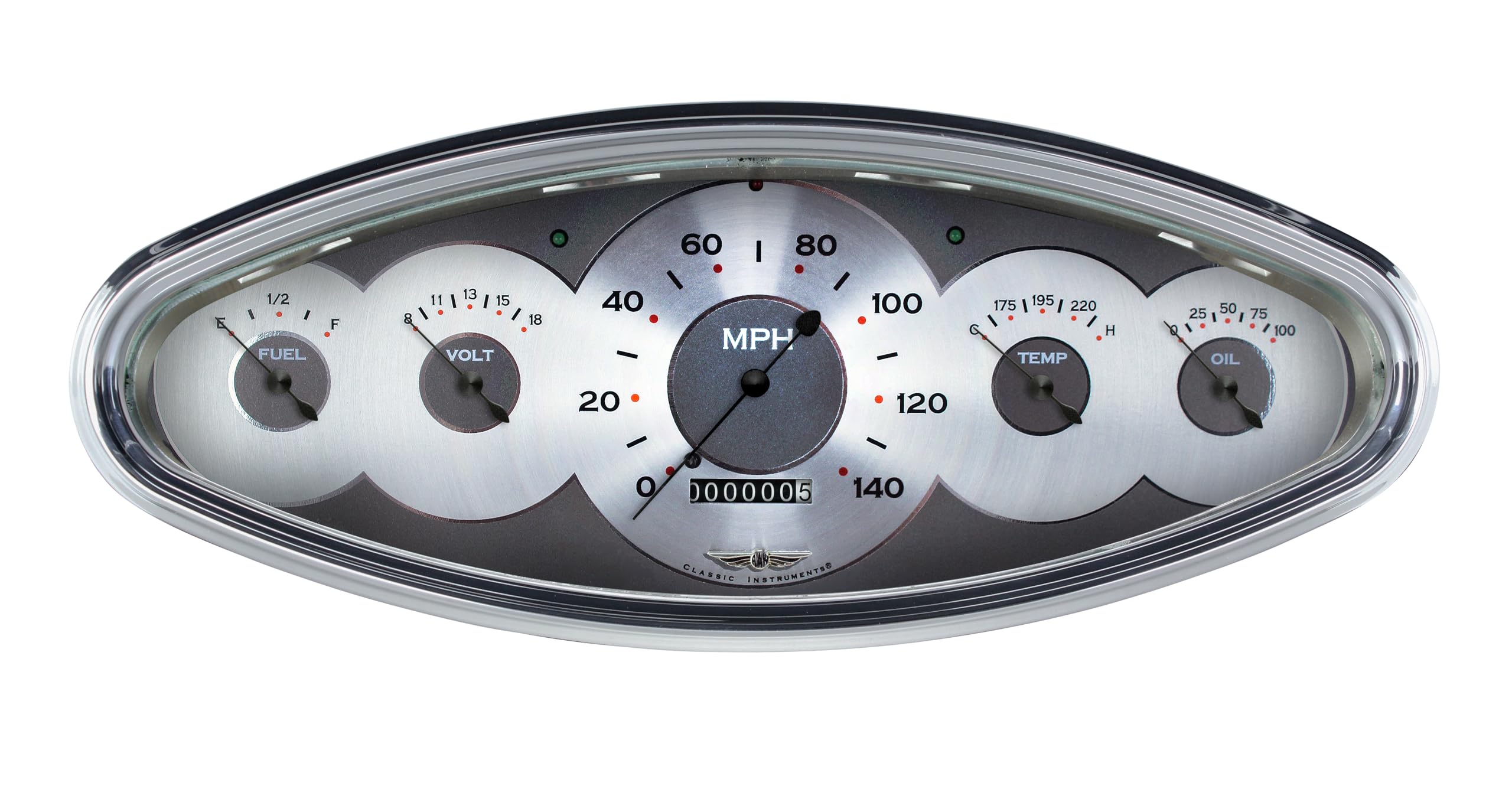 AW3200PB Classic Instruments All American 5 Gauge Set Polished Bezel - GM