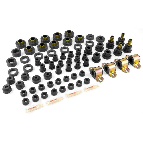 Rugged Ridge | Polyurethane Suspension Bushing Kit, Black | 1-2003BL | Fits 1980-1986 Jeep CJ-5/CJ-7