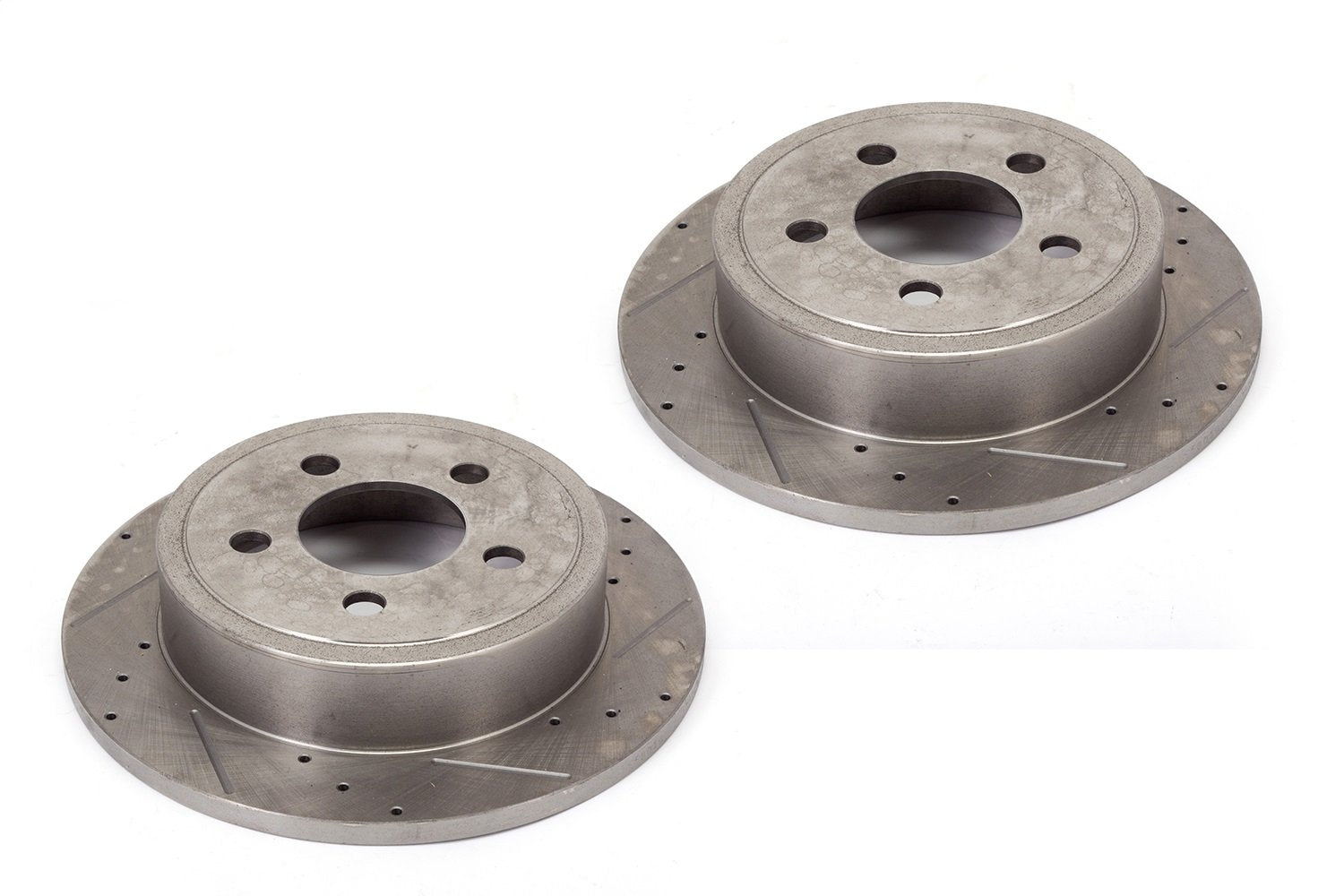 Brake Rotor Kit Alloy USA 11354, Rear, 12 inch, Drilled/Slotted; 07-18 Wrangler JK