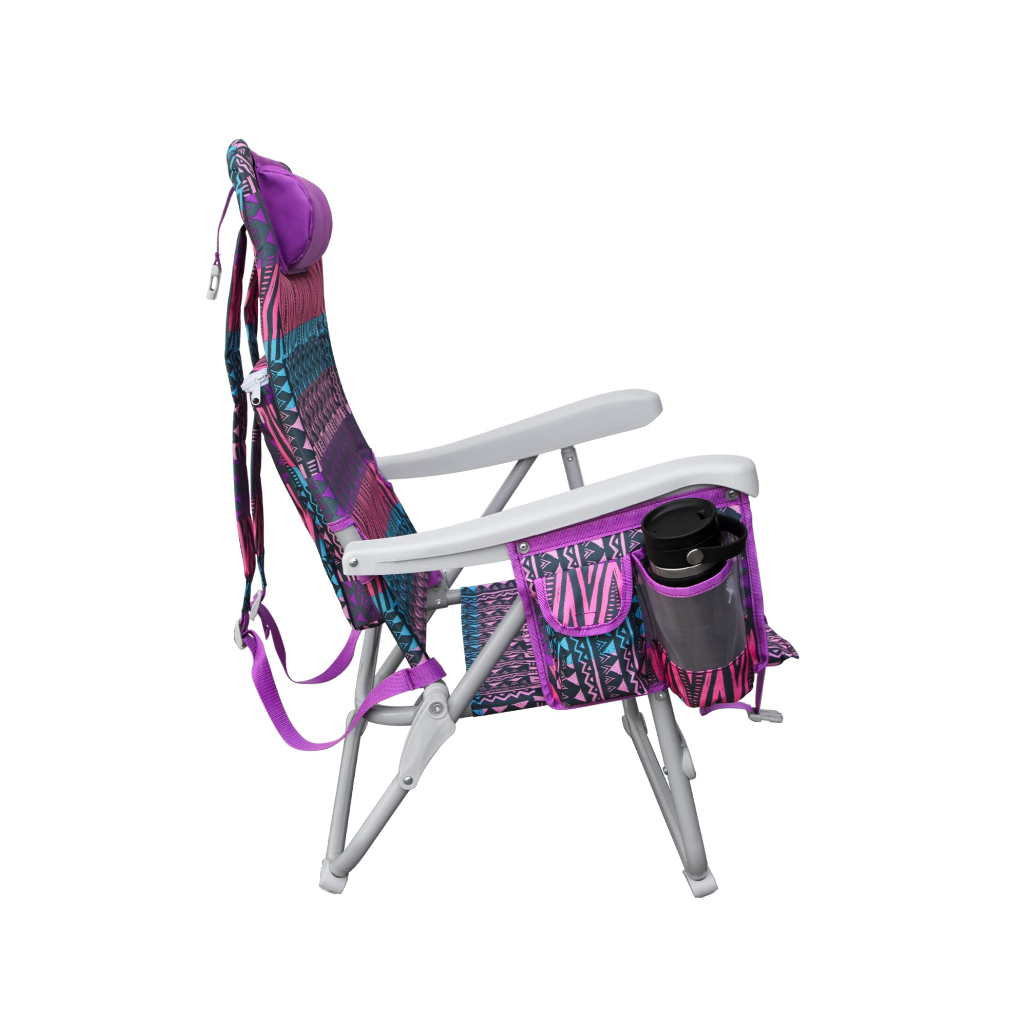Backpack Hurley Beach Chair, One Size, Alloy Steel, Lightweight, Pink Violet