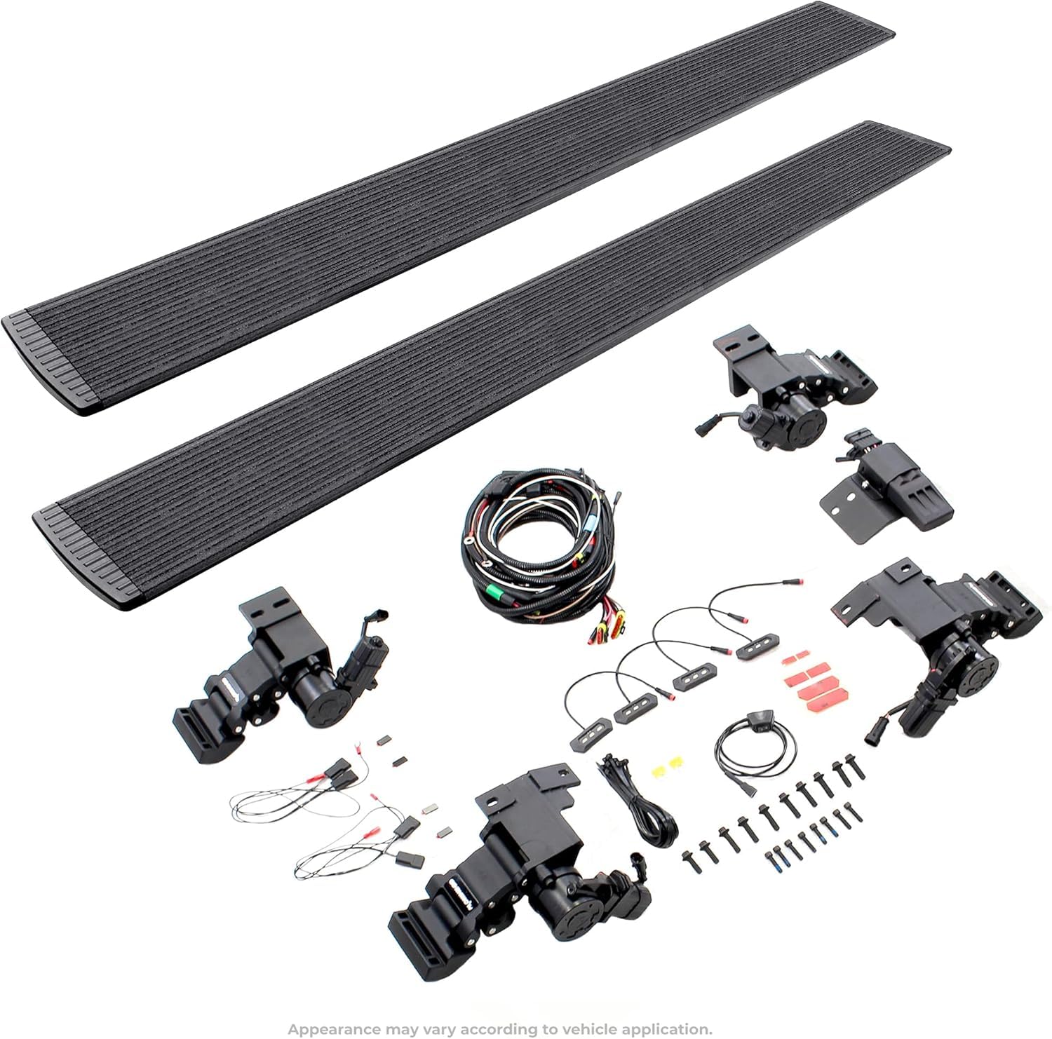 Volt Power Running Boards RealTruck for Chevrolet Silverado 1500 (2019-2025) Standard Cab | Aluminum, Protective Bedliner Coating | 20404857T | Electric Powerstep & Retractable Steps
