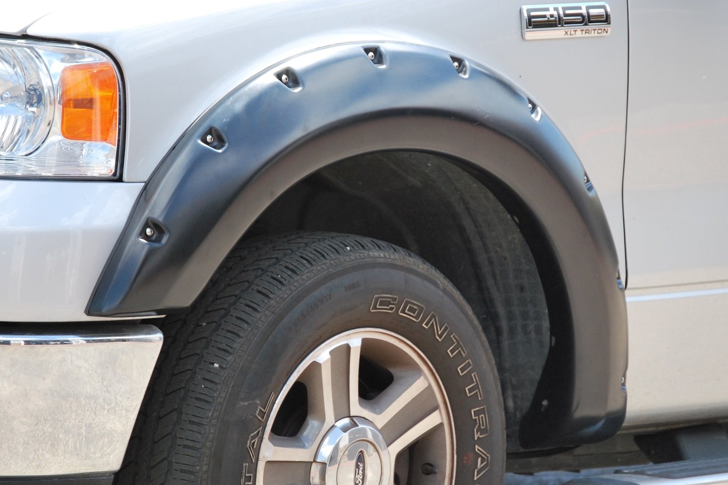 Lund Elite Series RX310SA Black Rivet Style Standard Front Fender Flare - 2 Piece