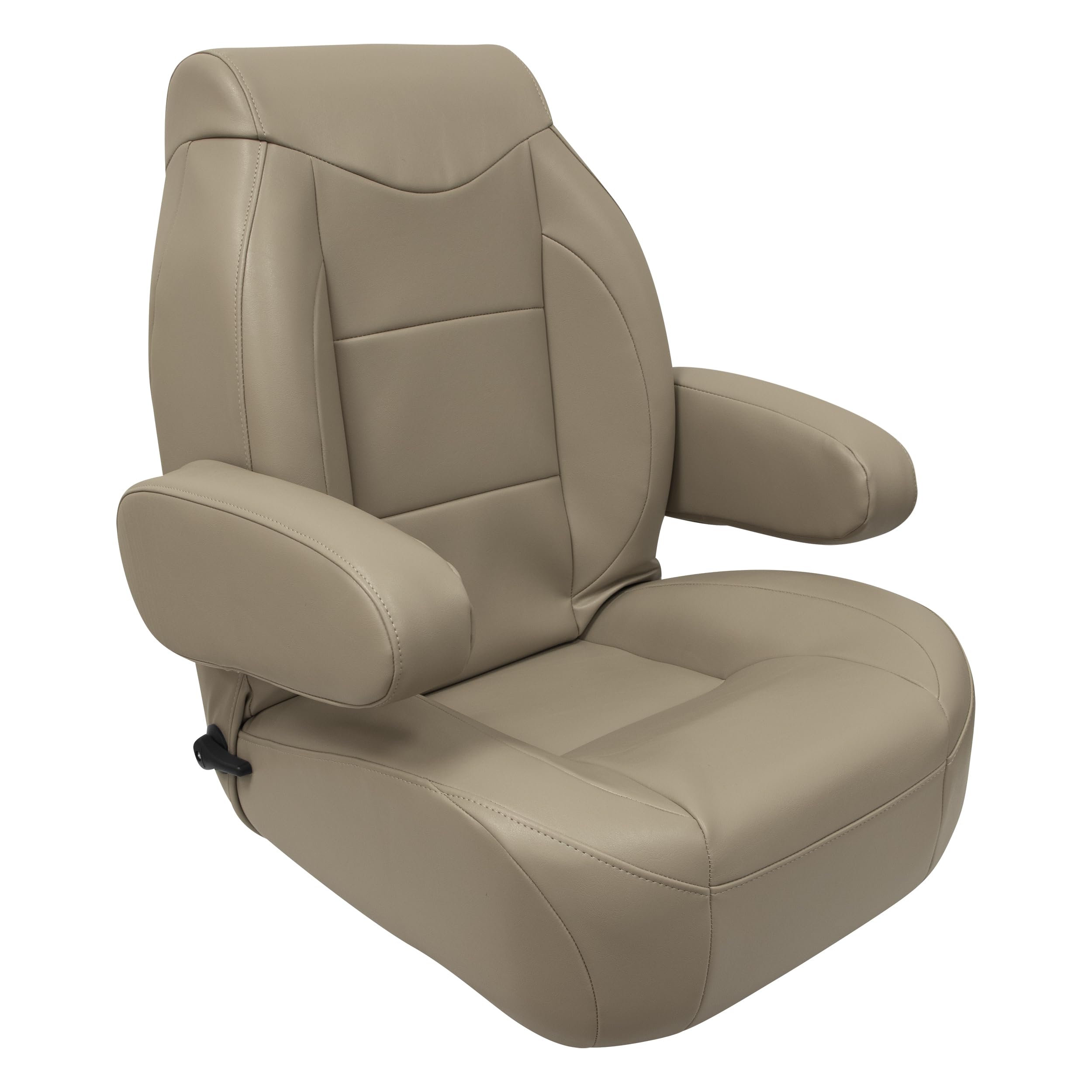 High Back Wise Premier Pontoon/Boat Reclining Helm with Flip Up Arm Rests - Mocha Java 3126-1725