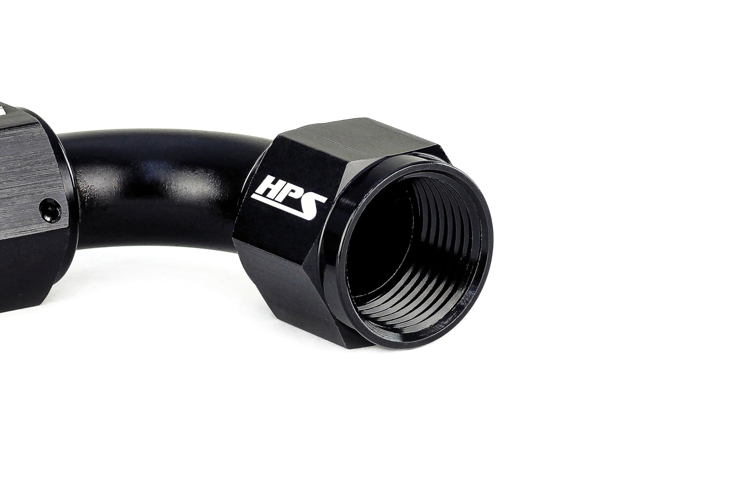 HPS AN9901-03 Swivel Coupling AN Female to Female Adapte Fitting, Aluminum, Size: AN-3, Angle: 90 degree, Black