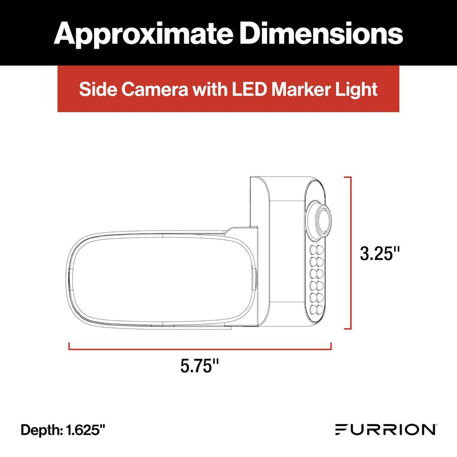 Furrion S+ Vision RV Observation System with Left/Right Side Cameras, Infrared Night Vision, 65-Degree Wide Viewing Angle - FCEFDTASH