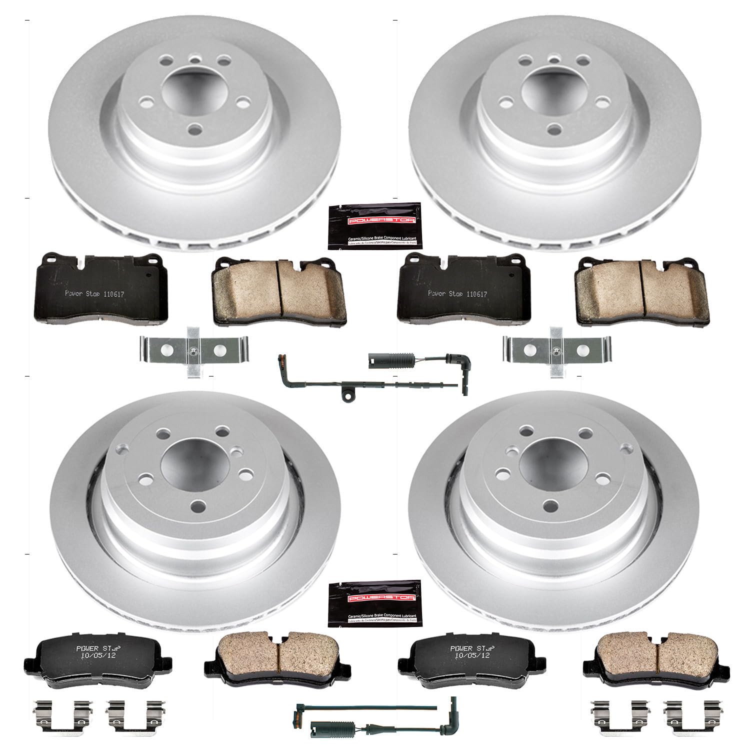 Power Stop Z23 Evolution Geomet Coated Brake Kit For Front and Rear Land Rover Range Rover 2006-2009 [Model Specific]