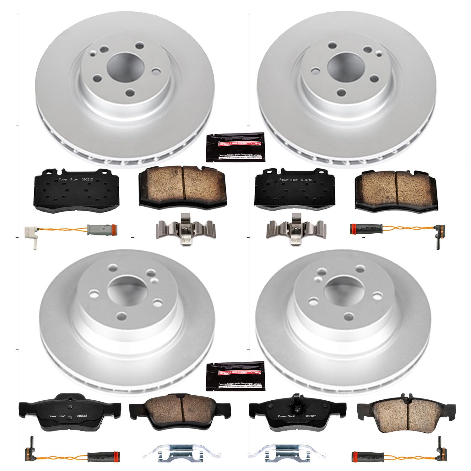 Power Stop CRK4522 Z23 Evolution Geomet Coated Brake Kit Front and Rear For Mercedes-Benz E350 2007-2009 [Model Specific]