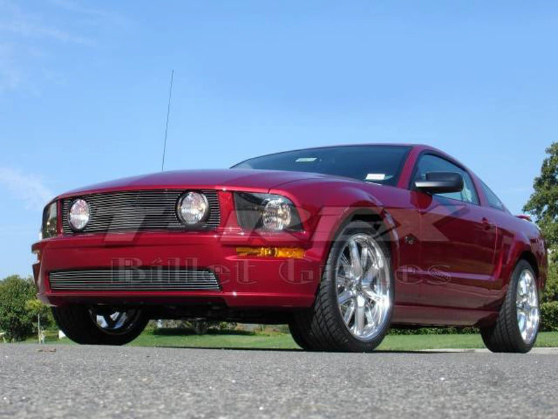 Compatible with T-REX Grilles Mustang GT (2005-2009) Billet Grille, Polished, 3 Pc, Overlay - PN #20516
