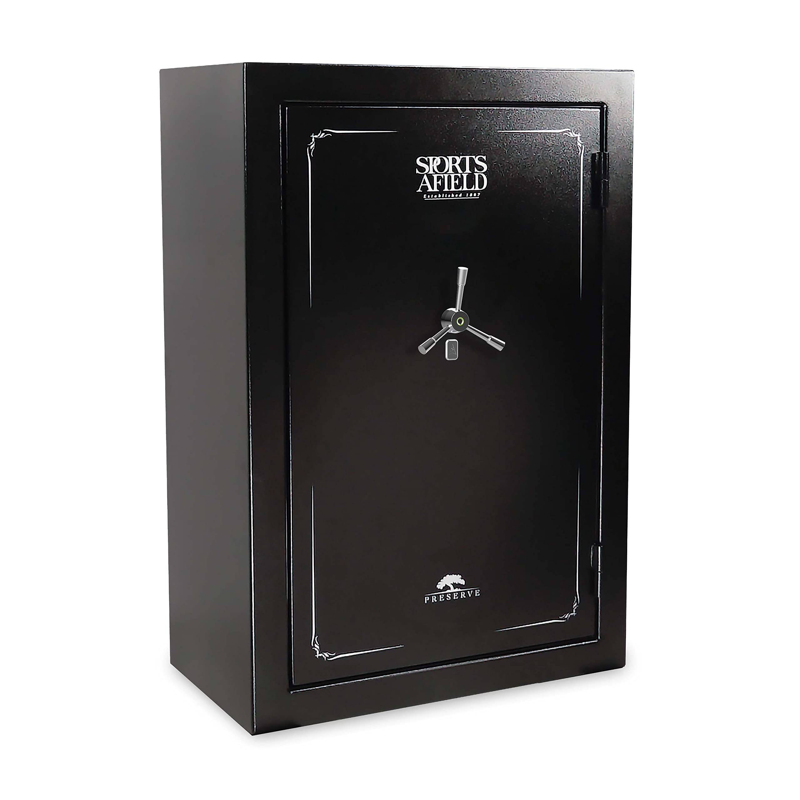 40-Gun Biometric Fire and Waterproof Gun Safe, Preserve Black