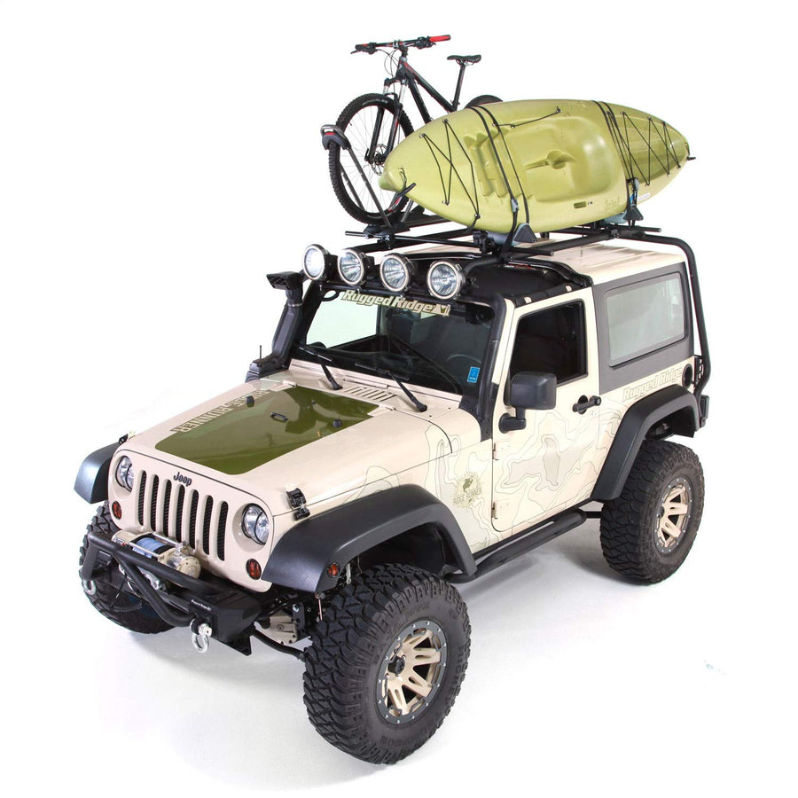 Sherpa Roof Rack Rugged Ridge; 07-18 Jeep Wrangler JK, 2 Door