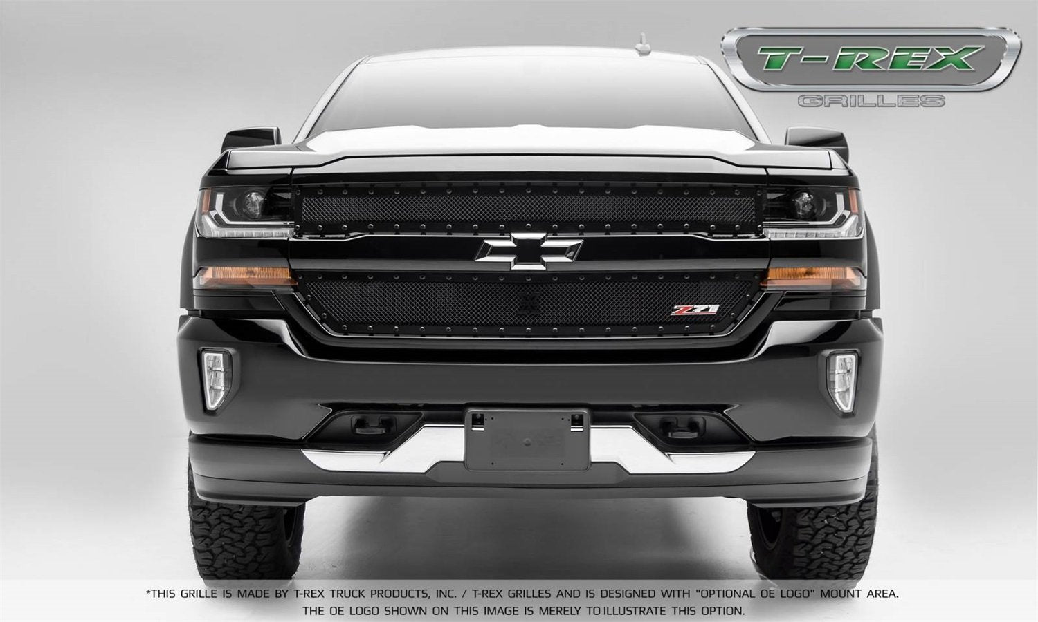 Chevrolet Silverado Grille T-Rex 6711241 X-Metal Black, 1 Pack