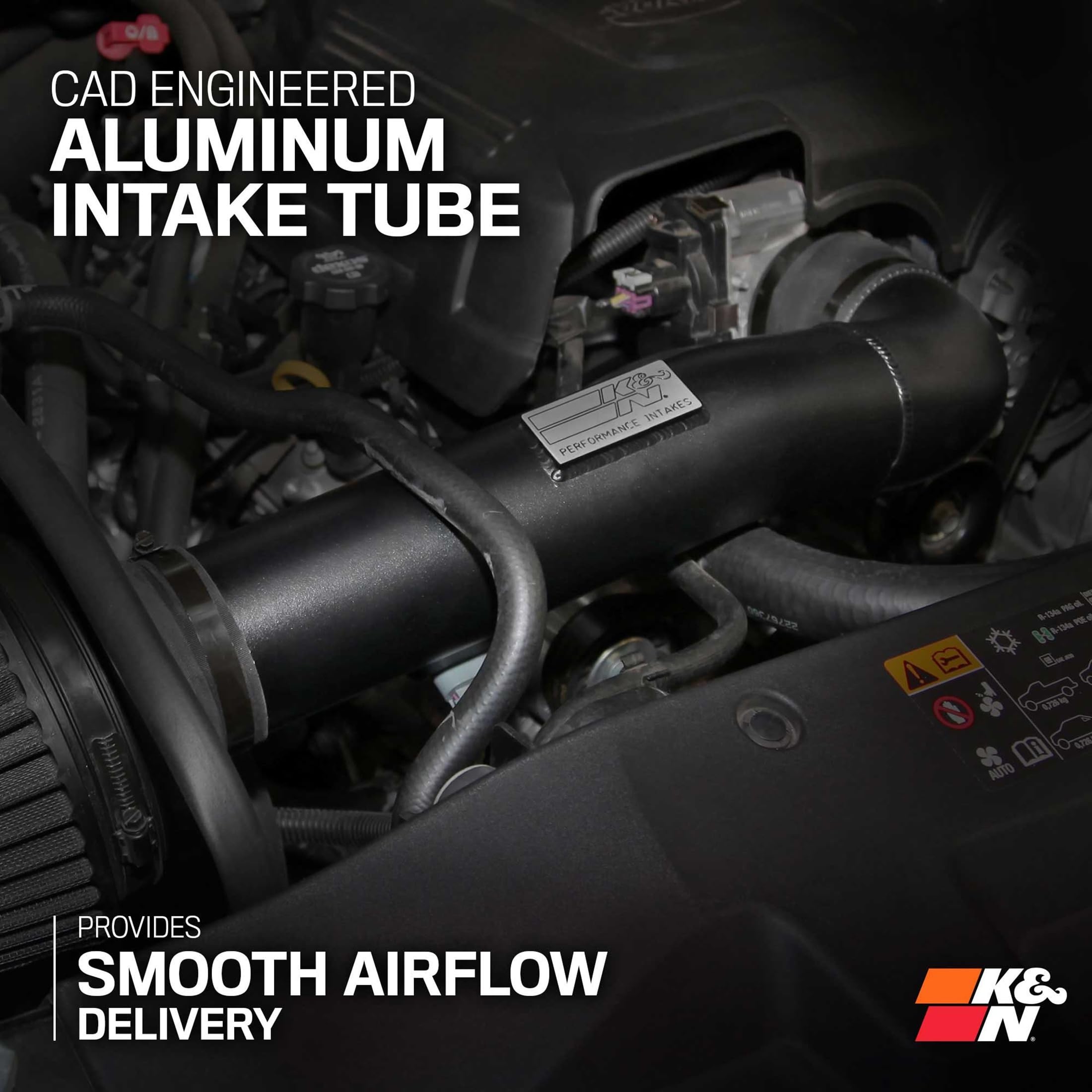 Cold Air Intake System K&N: Dry-Flow Air Filter, Increase Performance & Towing: Compatible with 2009-2014 Chevy/GMC/Cadillac Silverado, Suburban, Tahoe, Sierra, Yukon, Escalade, Avalanche, 71-3070