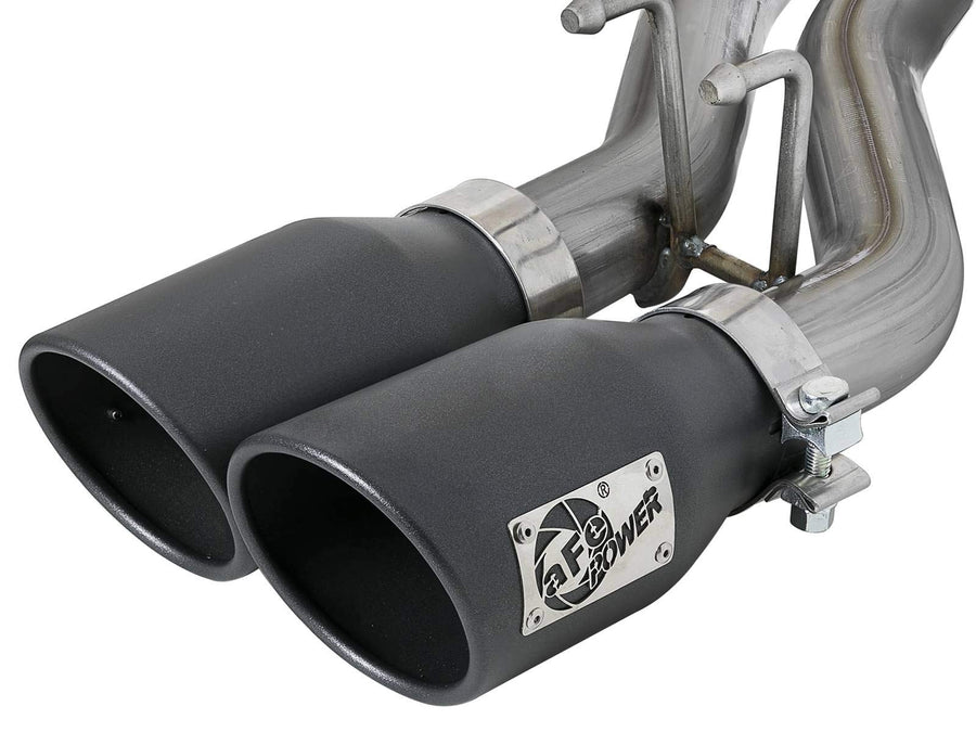 Rebel Series aFe Power 49-48054-B Stainless Steel Cat-Back Exhaust System (Black Tips)