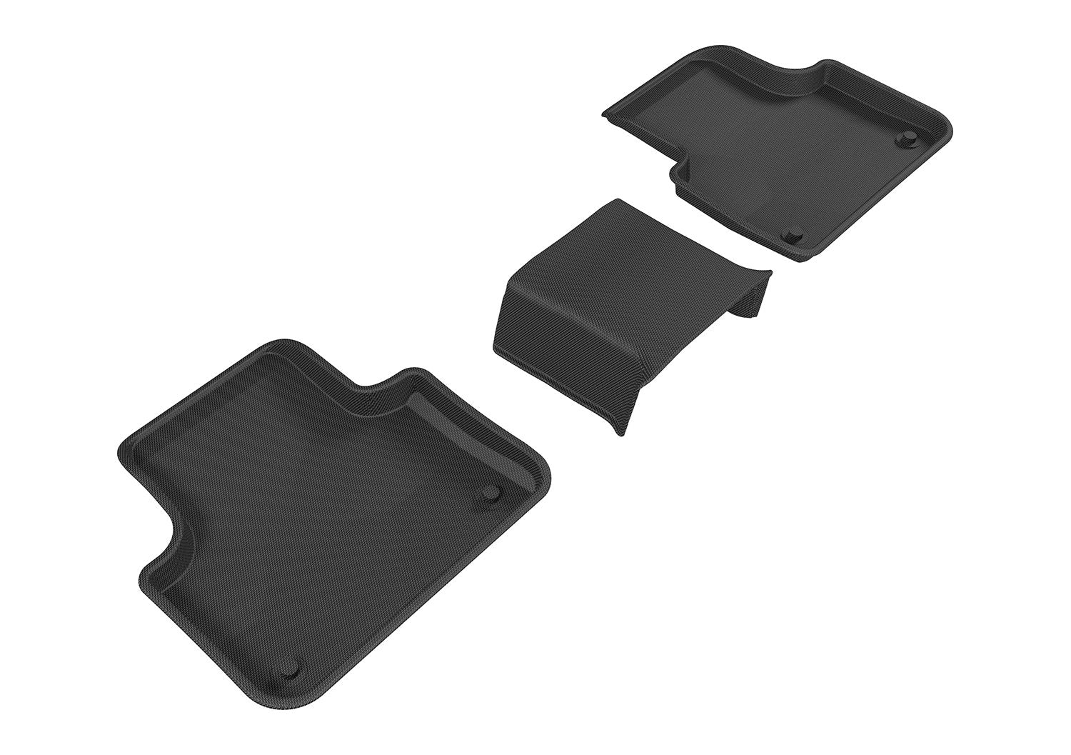 Custom Fit 3D MAXpider Kagu Floor Mat (Black) Compatible with AUDI Q7 (4M) 2017-2025/SQ7 (4M) 2020-2025/Q8 2019-2025/SQ8/RS Q8 2020-2025 - Second Row