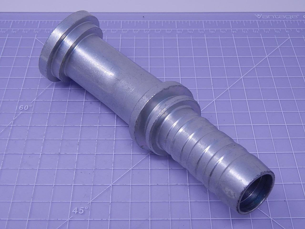 GlobalSpiral Couplings Gates 20GS-24FL30M, Code 61 O-Ring Flange, Zinc Plated Carbon Steel, 7.17", 30° Bent Tube, 1 1/4" ID