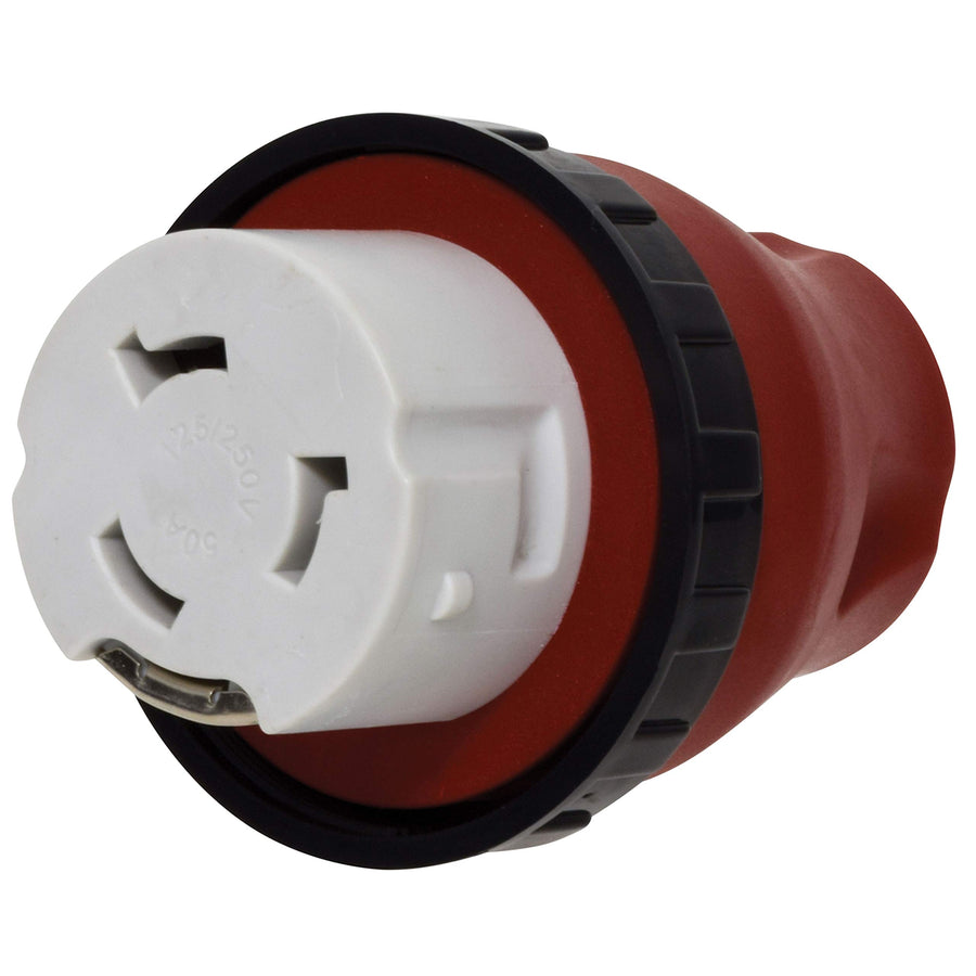 Valterra A10-1550DAVP Detachable Mighty Cord Adapter Plug - 15AM to 50AF, Red (Carded)