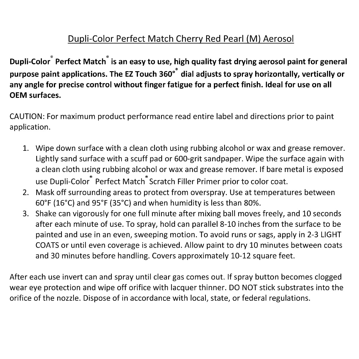 Nissan Cherry Red Pearl Dupli-Color EBNS05707 Perfect Match Automotive Spray Paint - AH3-8 oz. Aerosol Can