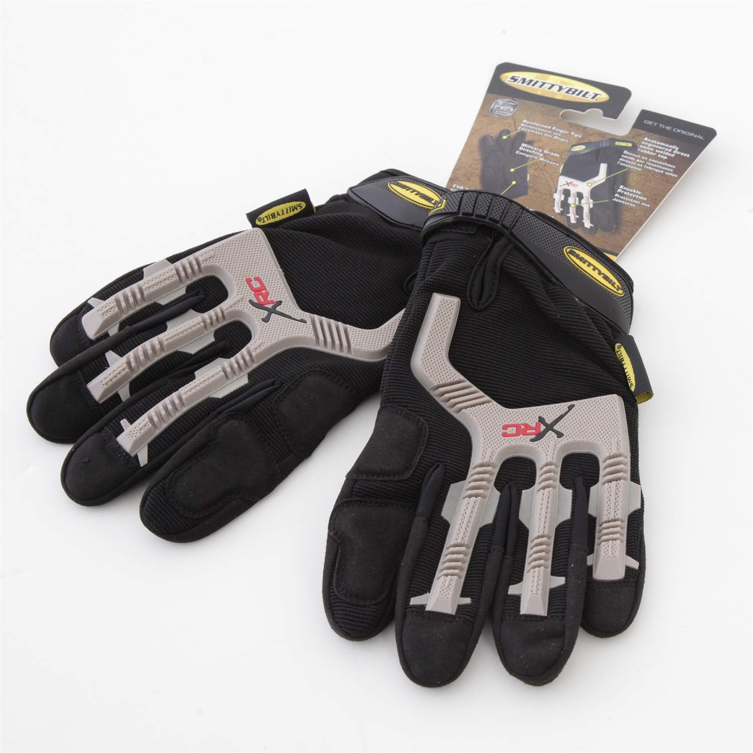 1505 Smittybilt Off-Road Trail Gloves, Extra Large-Black/Gray
