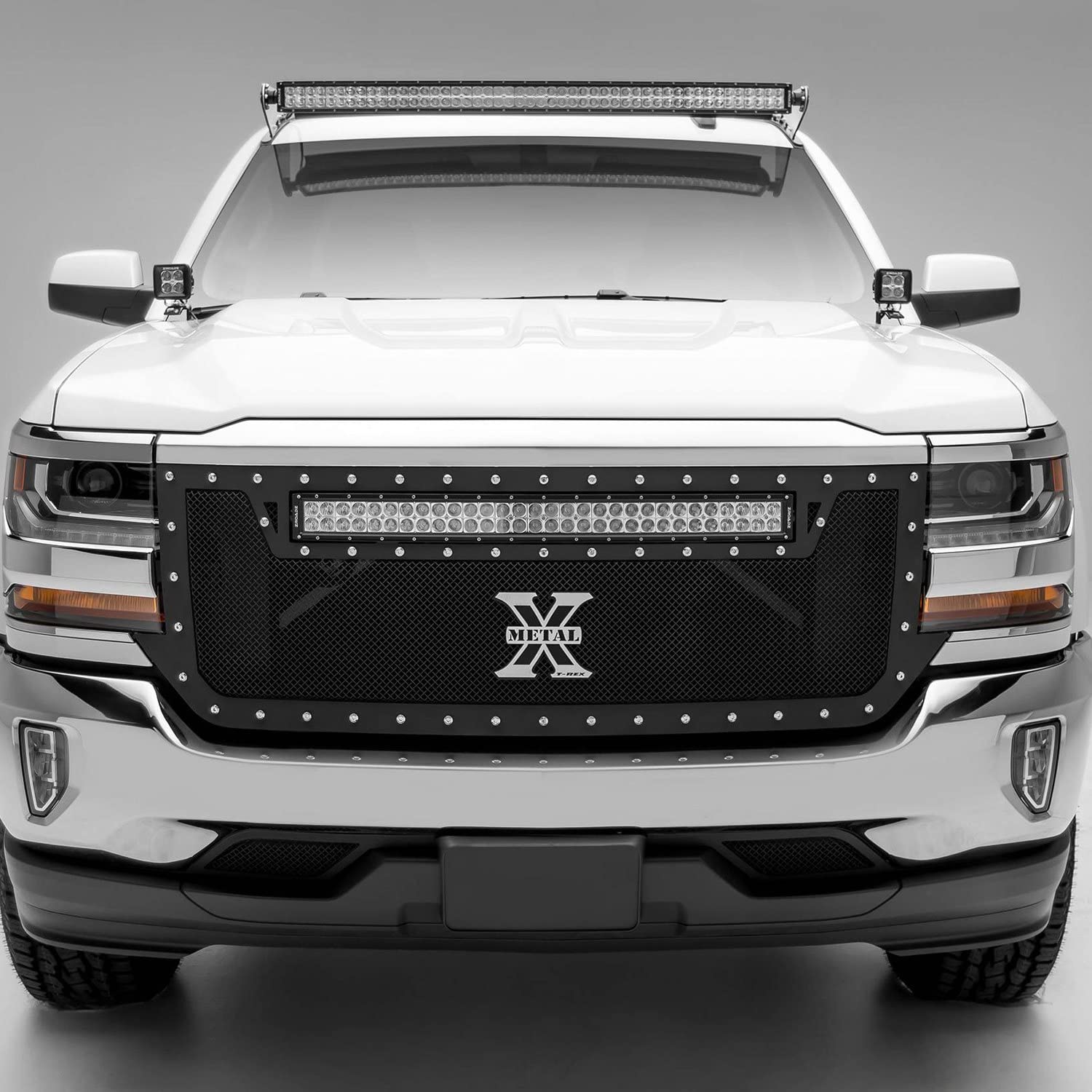 ZROADZ LED Front Roof Mounting Bracket - Compatible w/ 2019-2022 Silverado 1500 - to Mount (1) 50 Inch ZROADZ or Similar Style Curved Light Bar (Not Included) - PN #Z332281