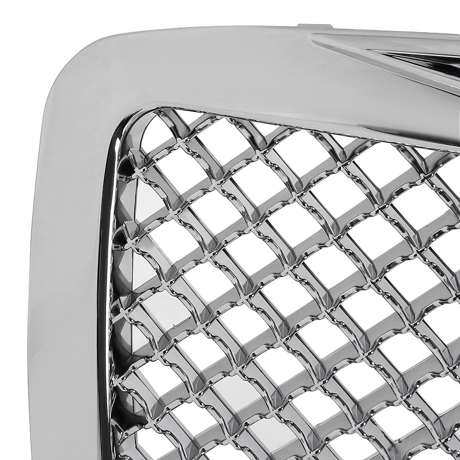 Front Chrome Mesh Grill Grille Spec-D Tuning Compatible with 2005-2010 Chrysler 300 300C