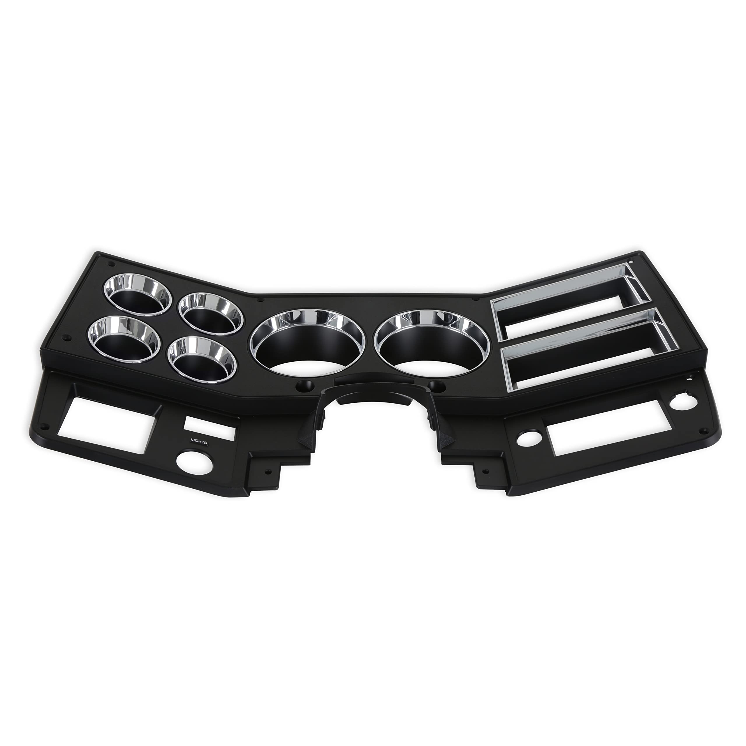 INST836 Brothers Trucks Instrument Bezel - With A/C - Black/Chrome