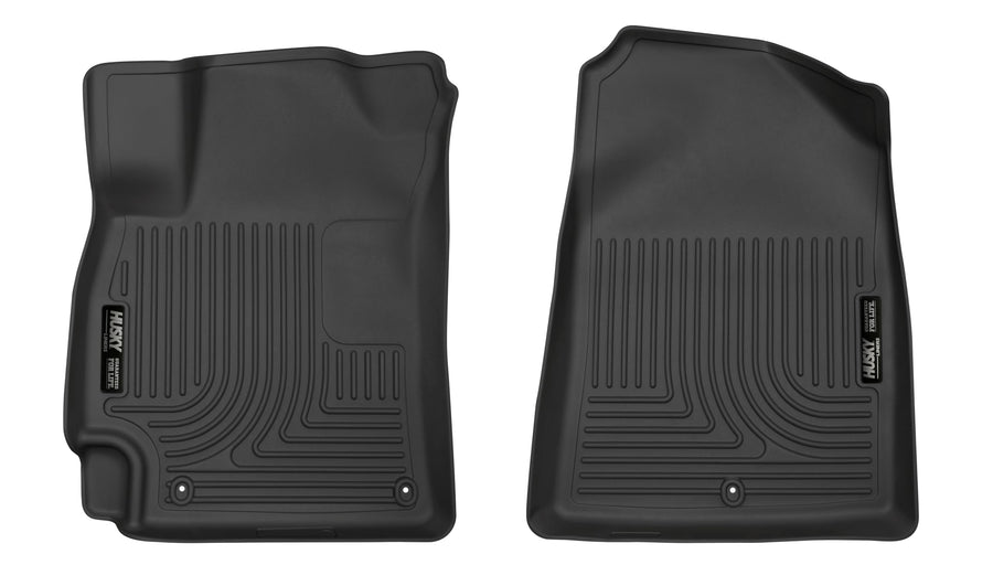 Weatherbeater Husky Liners Floor Mats | Fits 2017-2020 Hyundai Elantra | Front Row, 2-pc Black - 17071