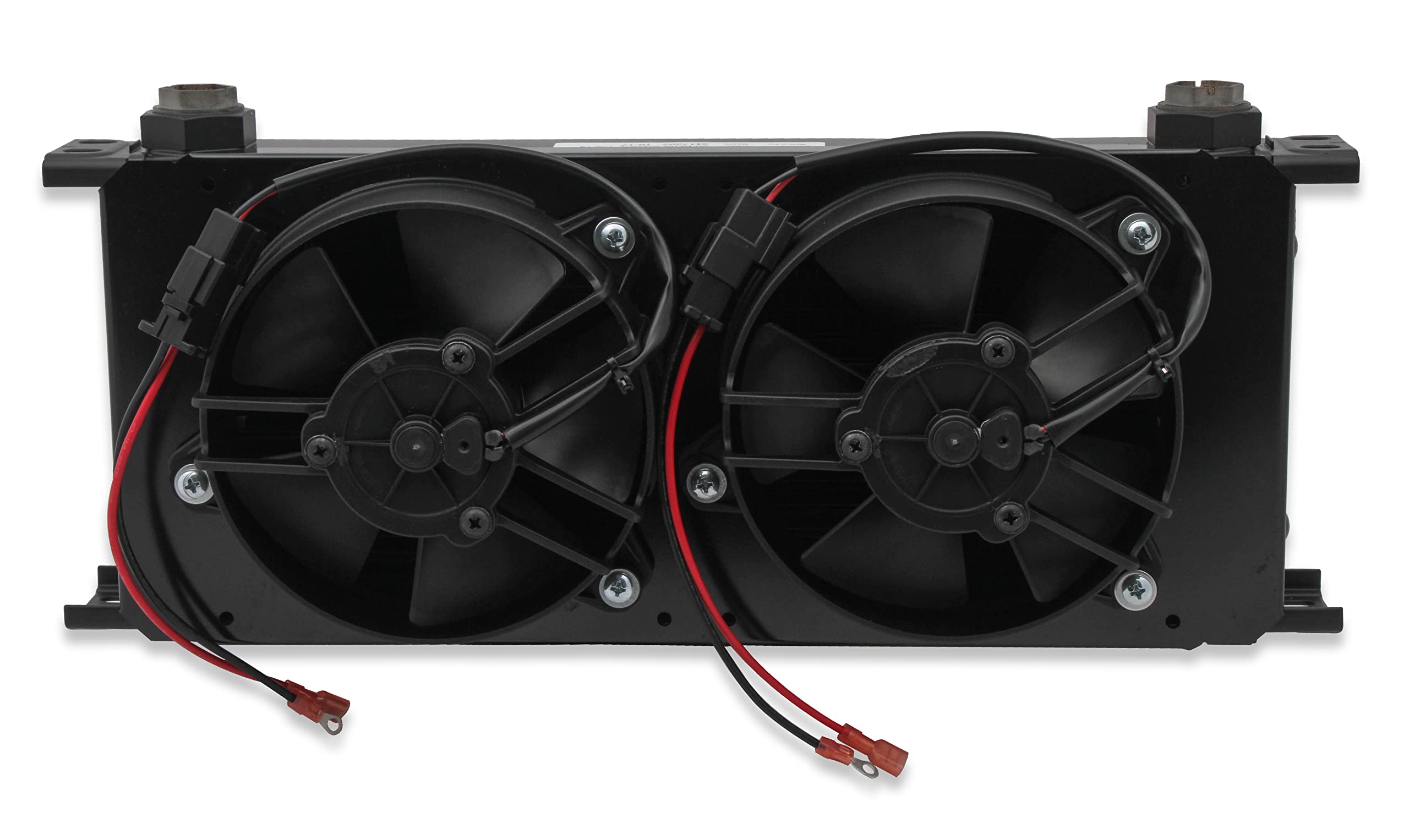 FP820ERL Earl's UltraPro Oil Cooler w/Dual Fan Pack - Black - 20 Rows - Extra-Wide Cooler - 10 O-Ring Boss Female Ports