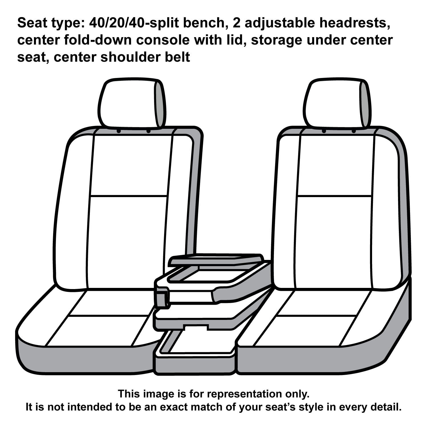 Covercraft Super Dux Carhartt SeatSaver Custom Seat Covers | SSC3452COBK | 1st Row 40/20/40 Bench Seat | Compatible with 2017-2018 Ford F-250/F-350 | Black