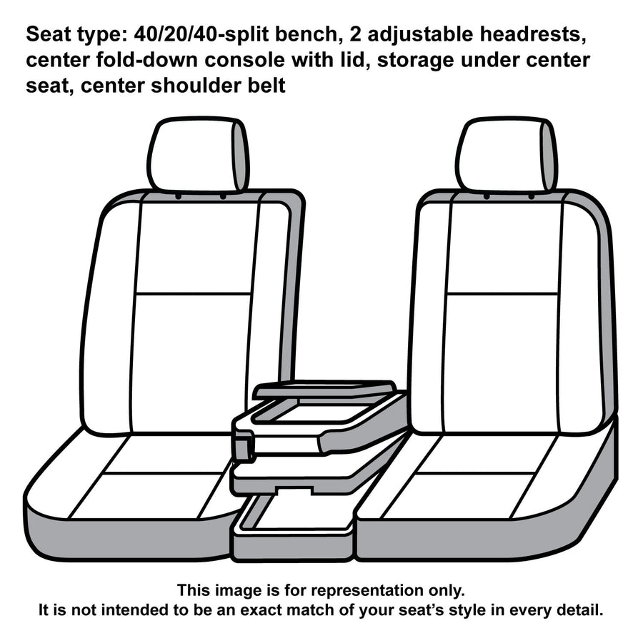 Covercraft Super Dux Carhartt SeatSaver Custom Seat Covers | SSC3452COBK | 1st Row 40/20/40 Bench Seat | Compatible with 2017-2018 Ford F-250/F-350 | Black