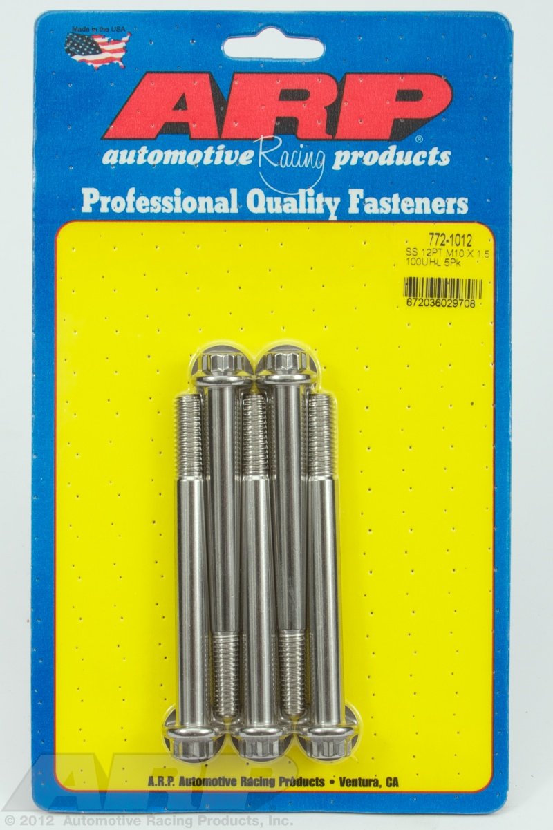 M10 x 1.50 x 100 ARP 12pt SS Bolts (5/pkg)