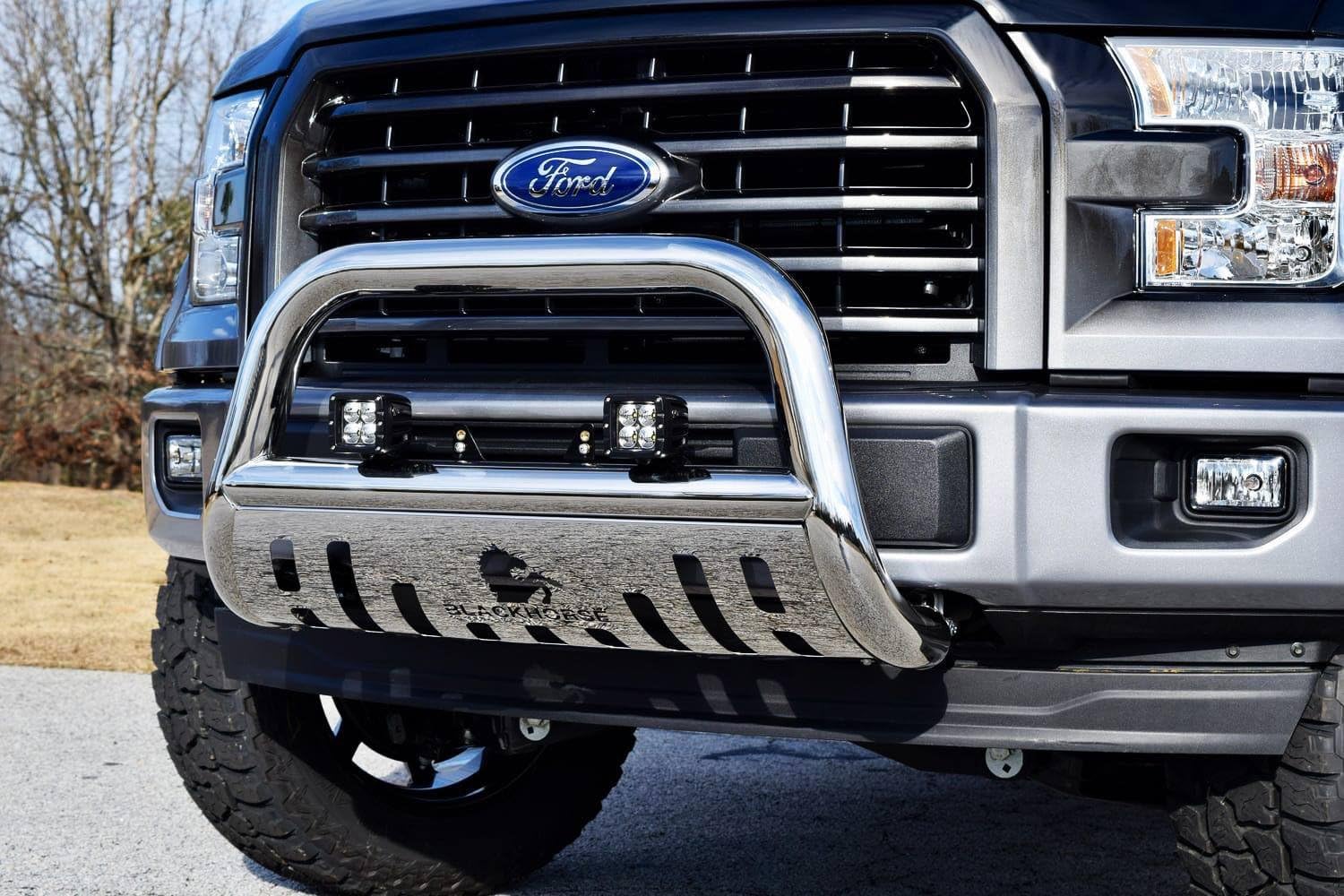 Bull Bar Black Horse Skid Plate Stainless Steel Compatible with 2017-2022 Honda CR-V-BB150505-SP