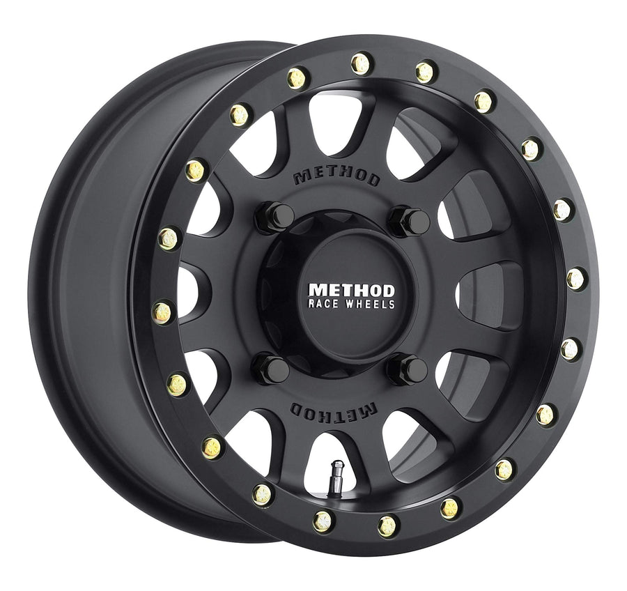 Method Race Wheels 15x6" UTV Beadlock Matte Black 4x156", 53mm offset 5.4" Backspace, MR40156046551B