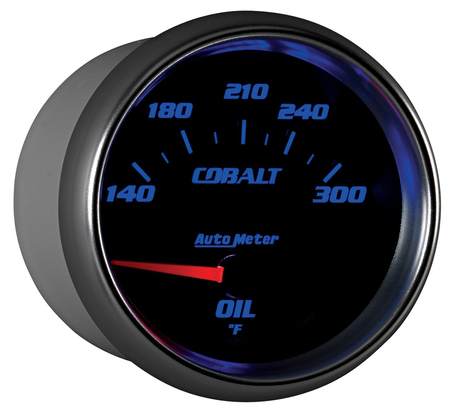 Auto Meter Cobalt 7948 2-5/8" 140-300 Degree F Short Sweep Electric Oil Temperature Gauge