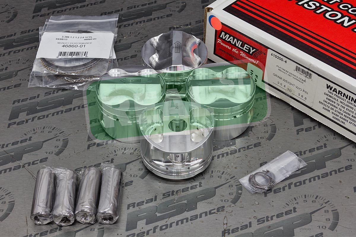 Dome Piston Set Manley 610200-4 with Rings