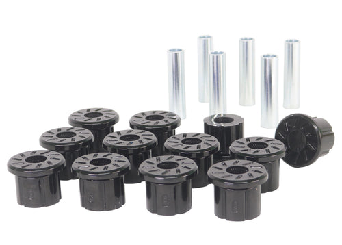Whiteline W73477 Leaf Spring and Shackle Bushing Kit Rear Compatible with 67-87 Chevrolet, GMC