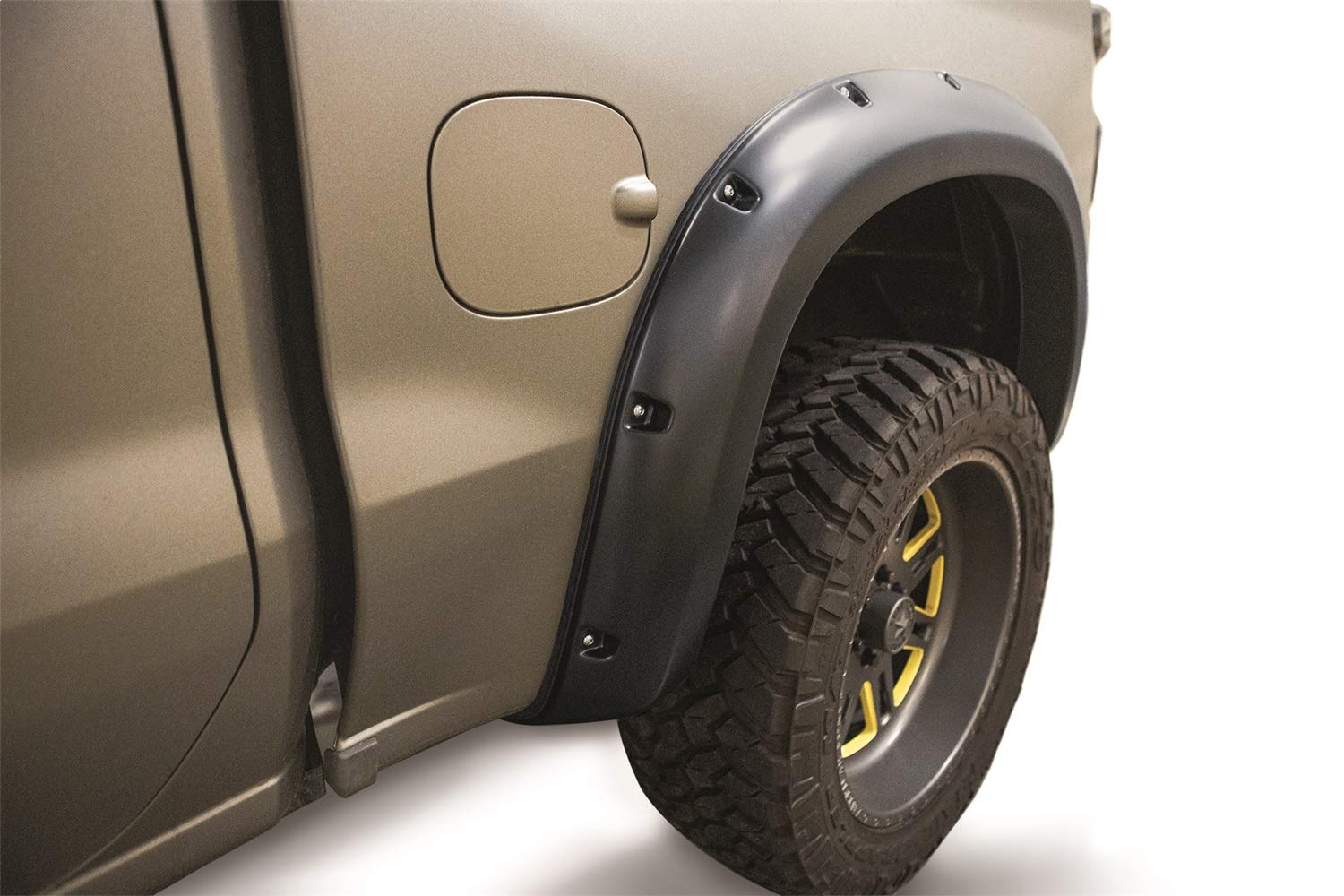 Black Textured Finish Lund RX140TB Rear Fender Flares for 2019 Silverado 1500
