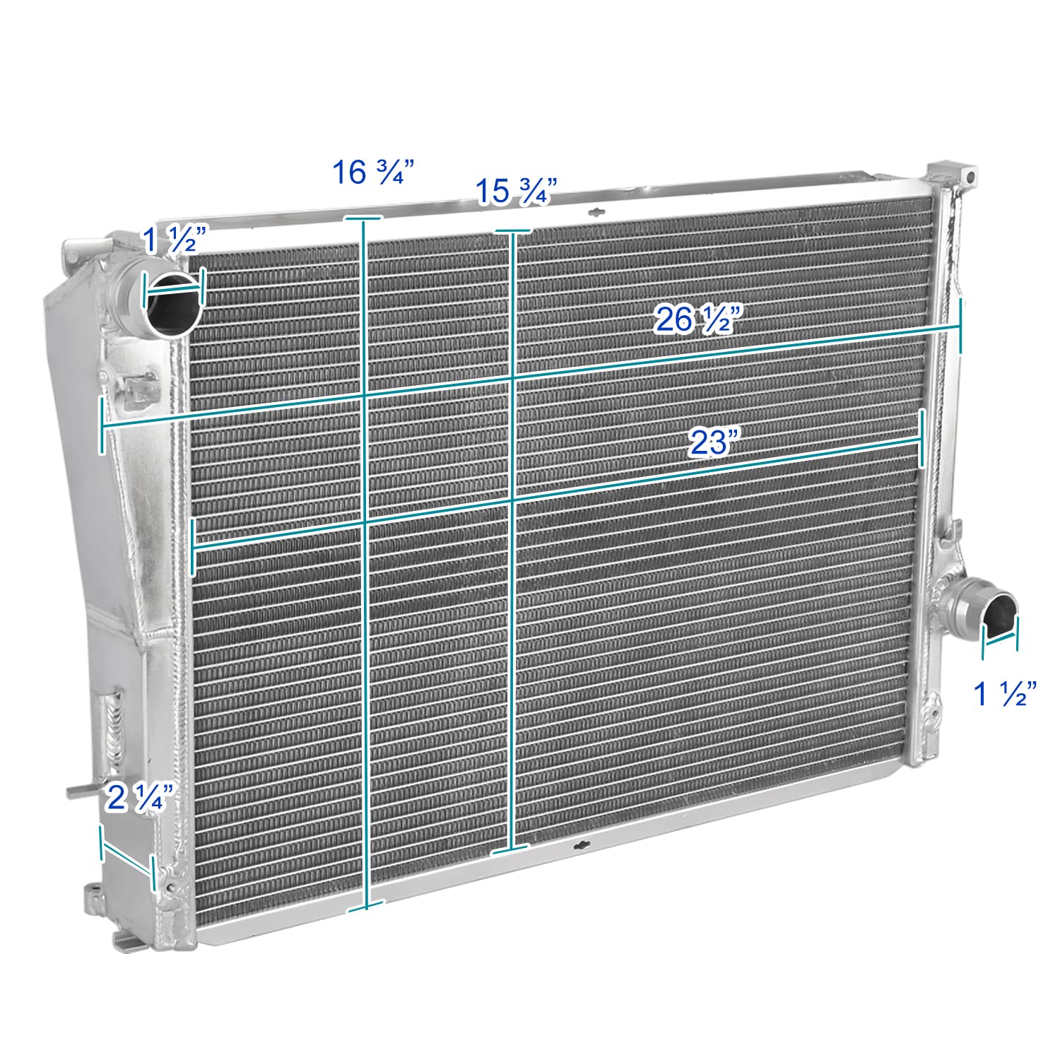 3-Row Spec-D Tuning Aluminum Performance Cooling Radiator Compatible with BMW M3 E46 2001-2006