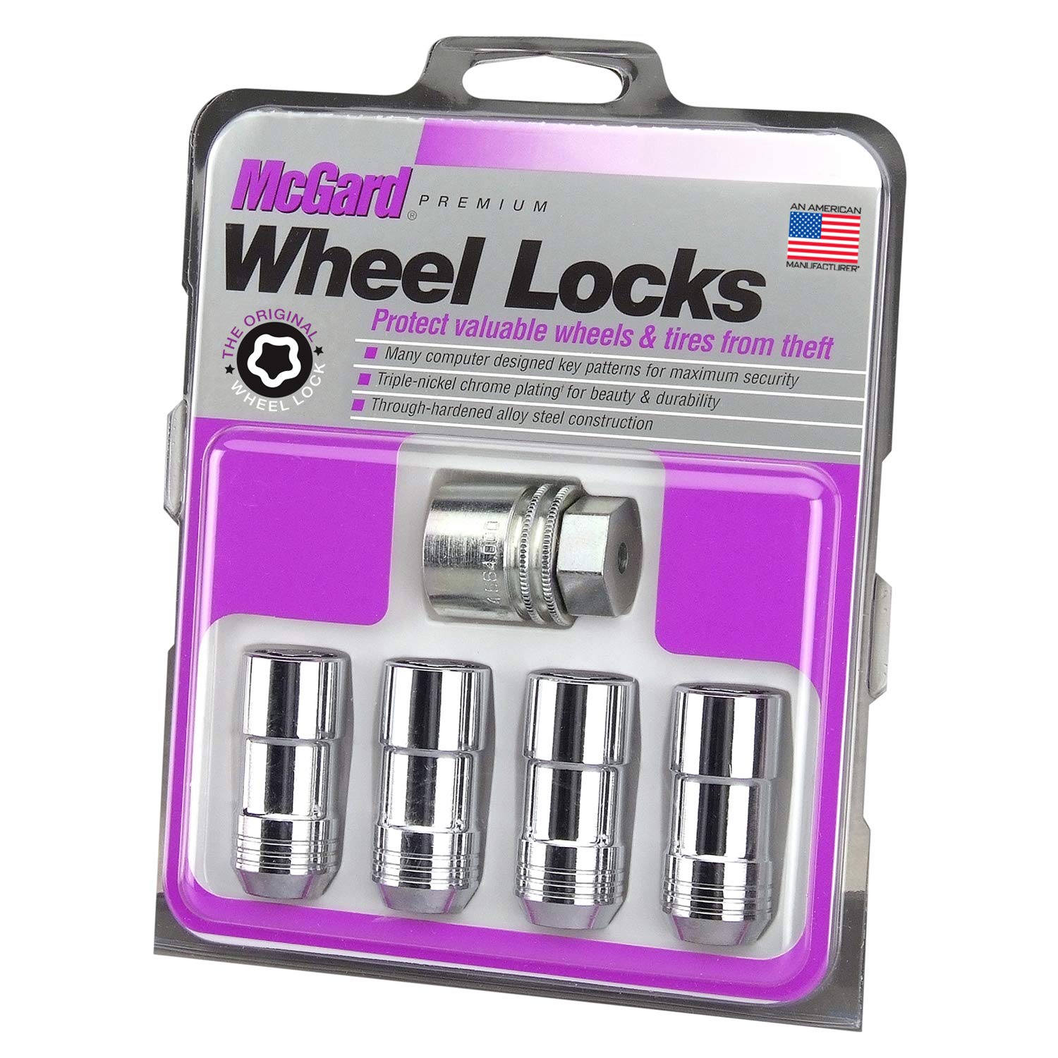 Cone Seat McGard 24205 Chrome Wheel Locks (M14 x 2.0 Thread Size) - Set of 4