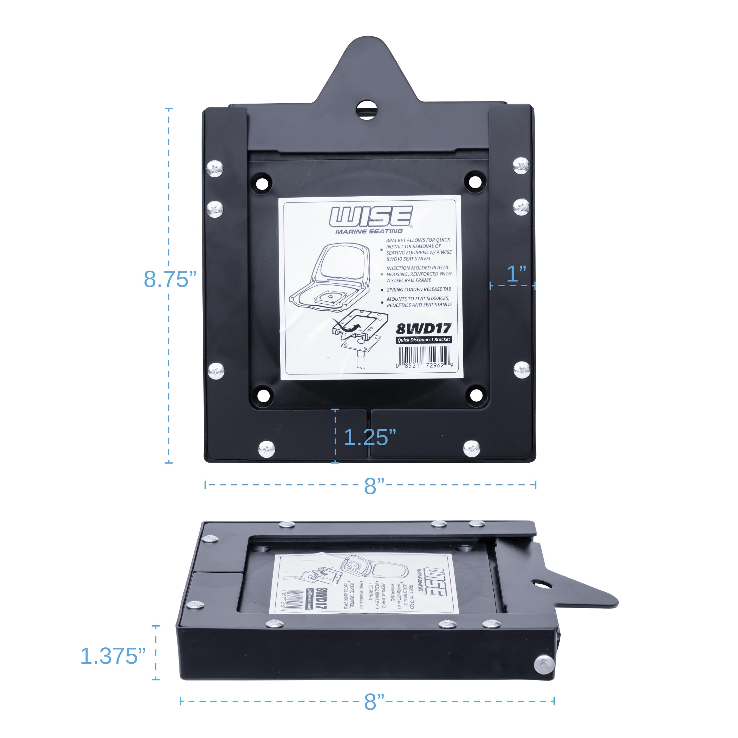 8WD17 Wise Quick Disconnect Seat Bracket, 6-Inch