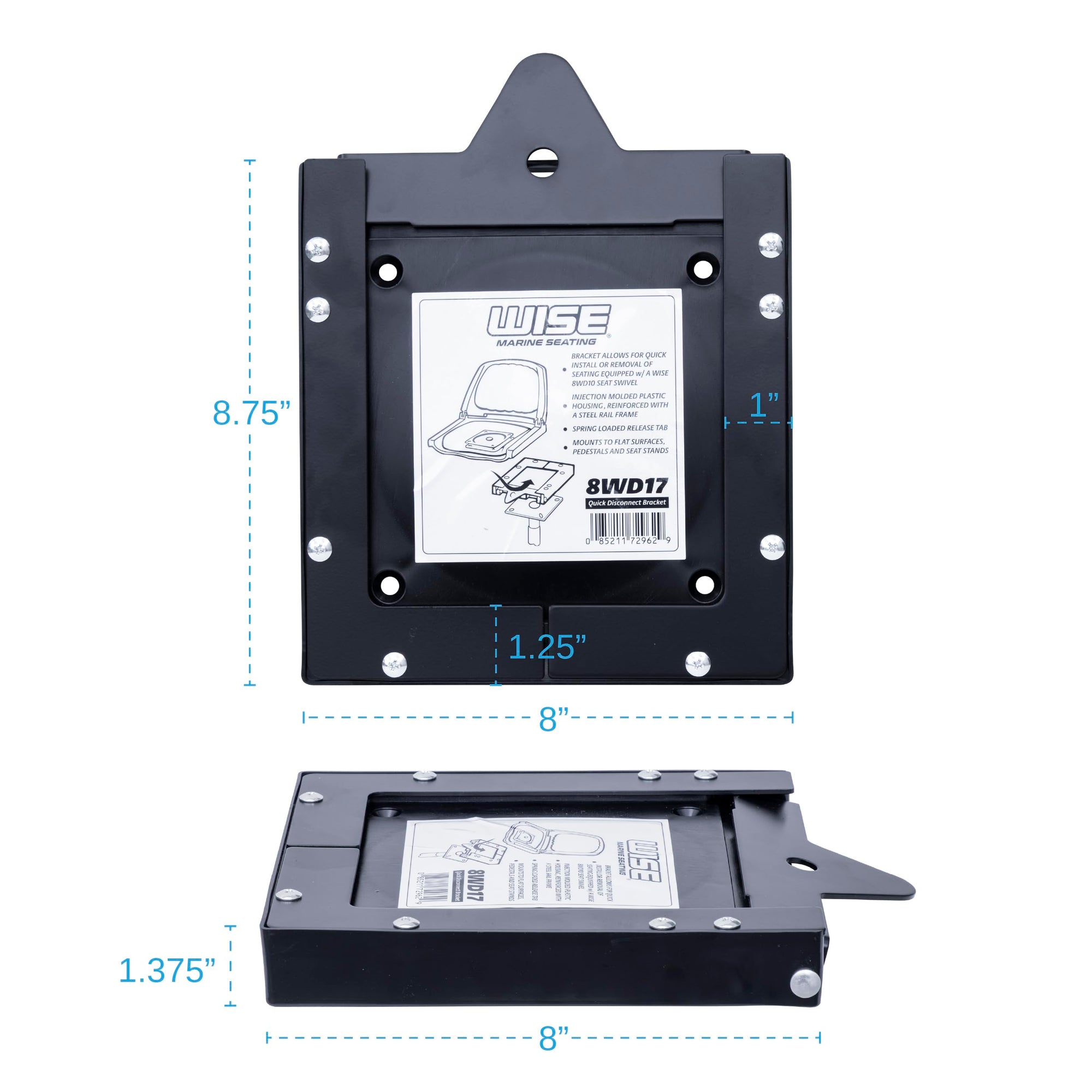 8WD17 Wise Quick Disconnect Seat Bracket, 6-Inch