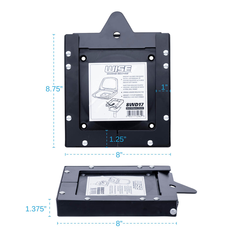 8WD17 Wise Quick Disconnect Seat Bracket, 6-Inch