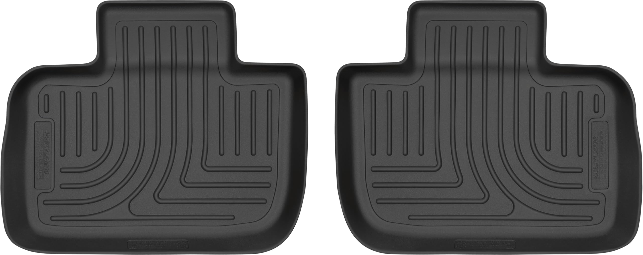 Weatherbeater Husky Liners Floor Mats | Fits 2011-2024 Chrysler 300, Rear Wheel Dr Only; 2011-2024 Dodge Charger, Rear Wheel Dr Only | 2nd Row, 2-pc Black - 14981