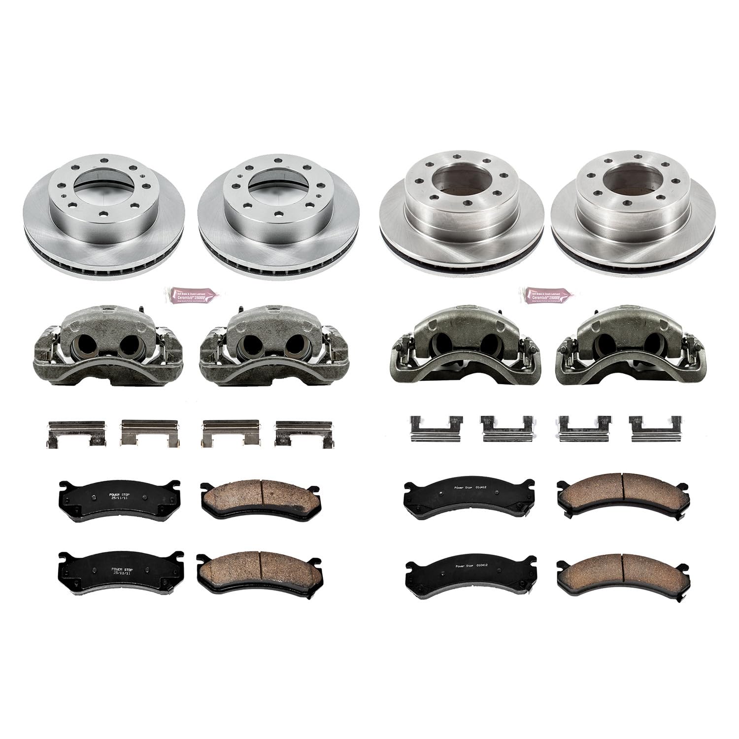 Power Stop Autospecialty KCOE4426 1-Click OE Replacement Brake Kit with Calipers For Chevrolet Silverado 1500, Chevrolet Suburban 2500, GMC Sierra 1500, GMC Yukon XL 2500 [Model Specific]