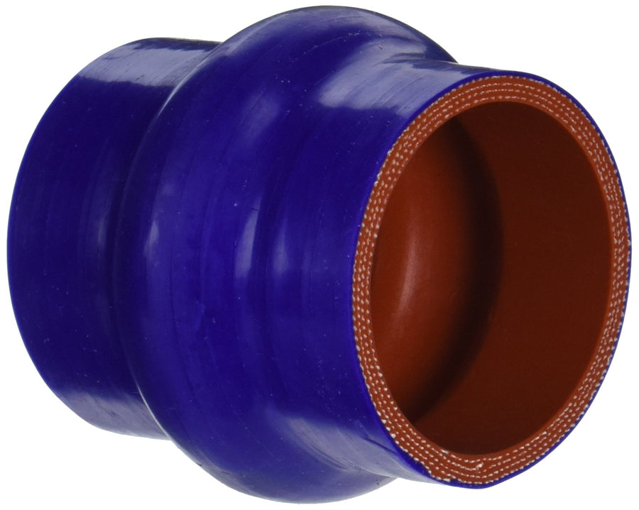 HPS Silicone HTSHC-225-BLUE High Temperature 4-ply Reinforced Straight Hump Coupler Hose, 85 PSI Maximum Pressure, 3" Length, 2-1/4" ID, Blue