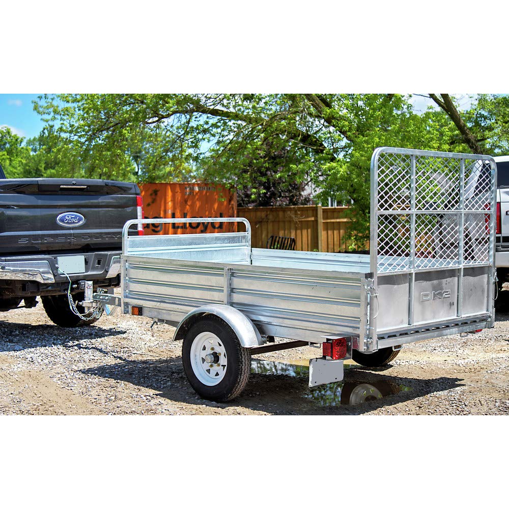 4.5 x 7.5 Galv DK2 Trailer (Drive-Up Gate Included), Load Capacity 1639 lb, Deck Length 7.5 ft, Deck Width 4.5 ft, Model# MMT5X7G-DUG