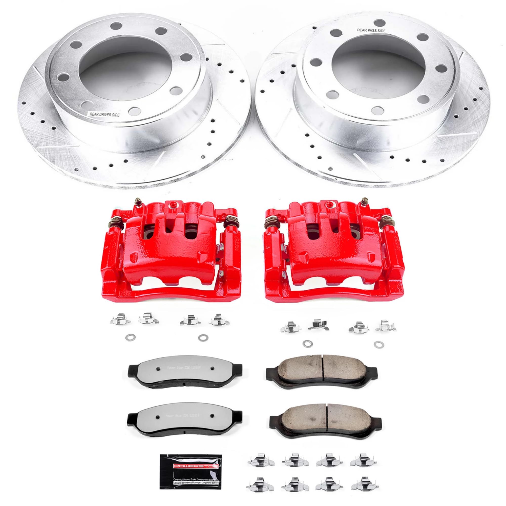 Power Stop Rear KC1798-36 Z36 Truck and Tow Brake Kit with Calipers For Ford F-250 Super Duty 2007-2010, Ford F-350 Super Duty 2007-2010 [Model Specific]