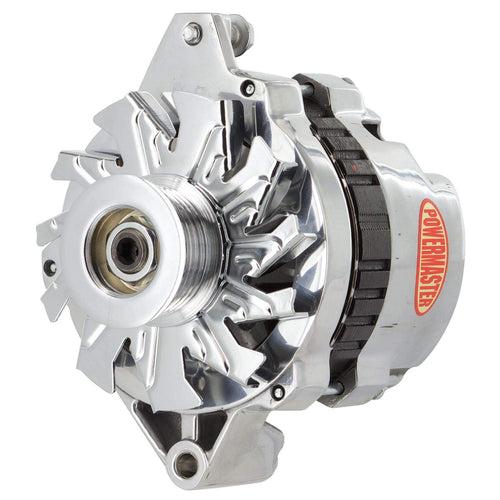 Alt GM CS130 Powermaster Polish 140A 6 grv Pulley Str MTG 6.61" Side BAT Post 1-Wire or OE Hookup