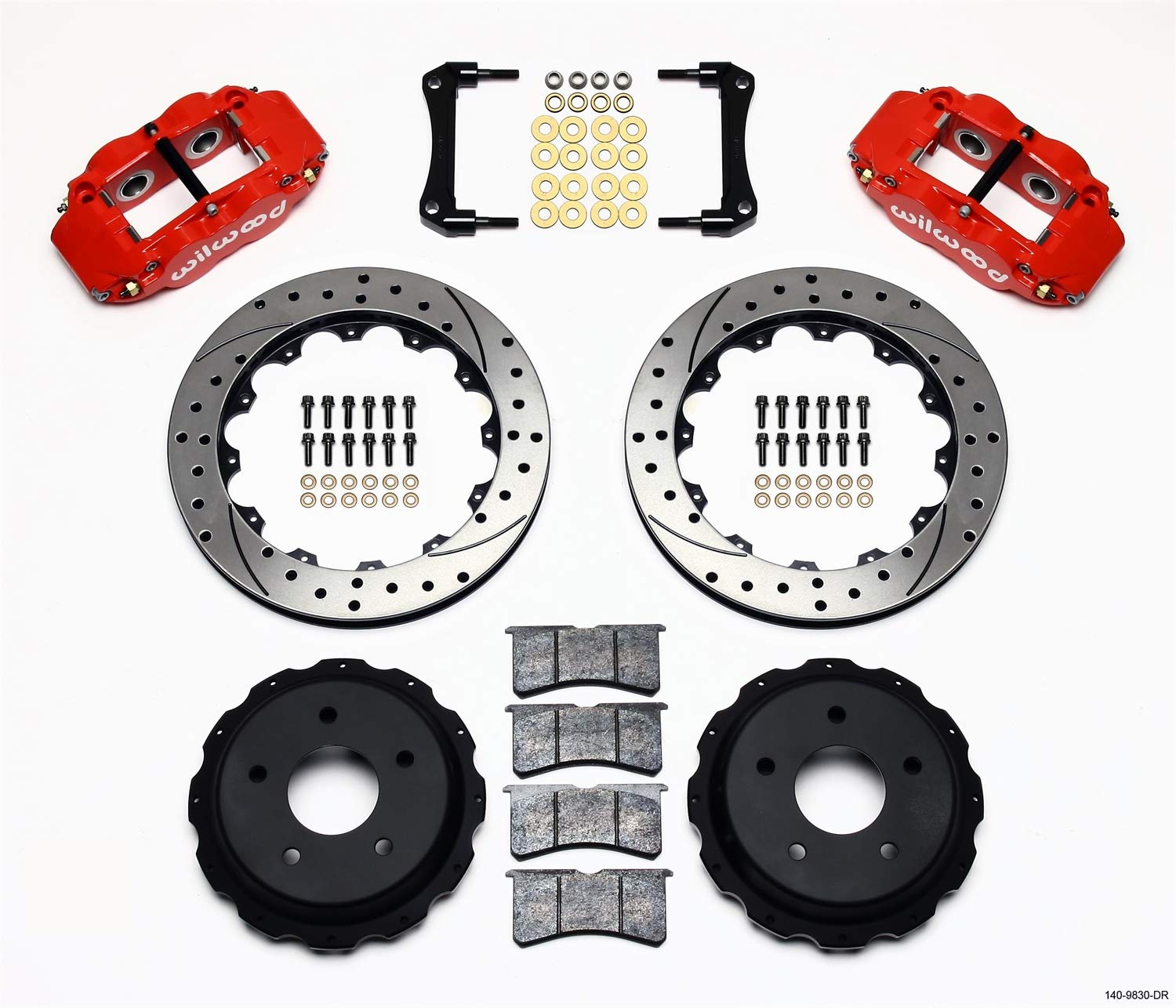 Rear FNSL4R Kit,12.88", Drilled, Red