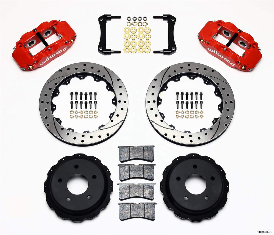 Rear FNSL4R Kit,12.88", Drilled, Red