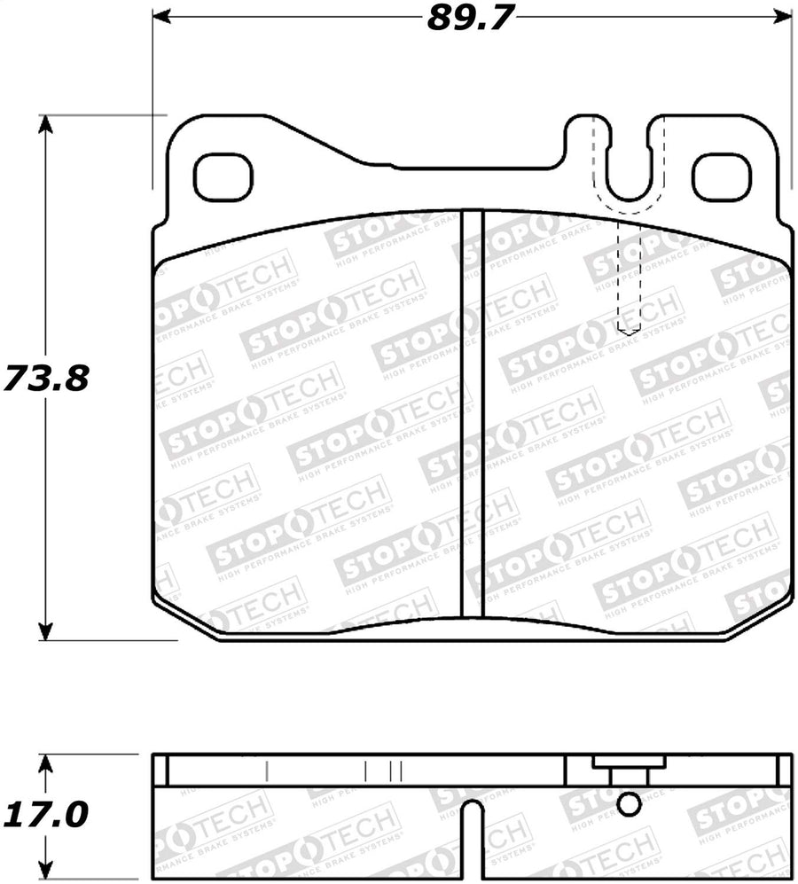 Front StopTech 308.01451 Brake Pads with Shims Street